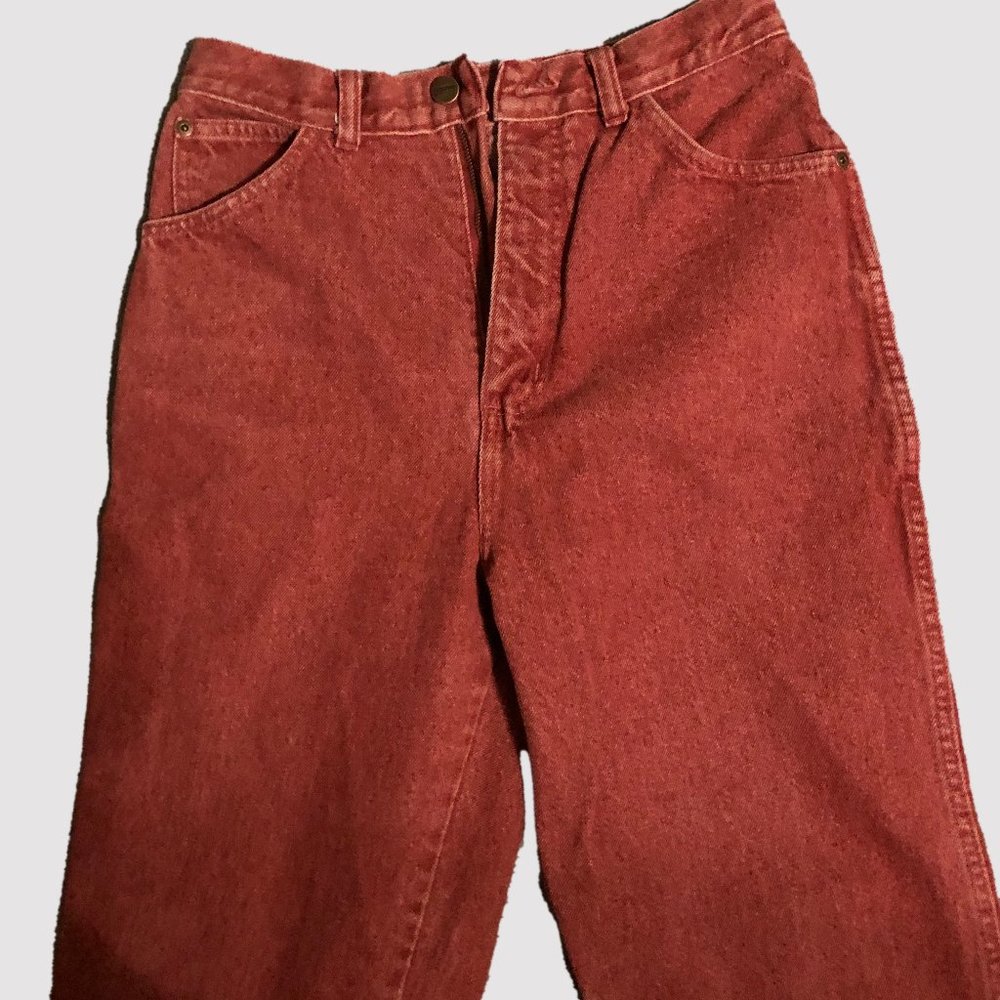 Vintage Land’s End Stone Washed Jeans Red